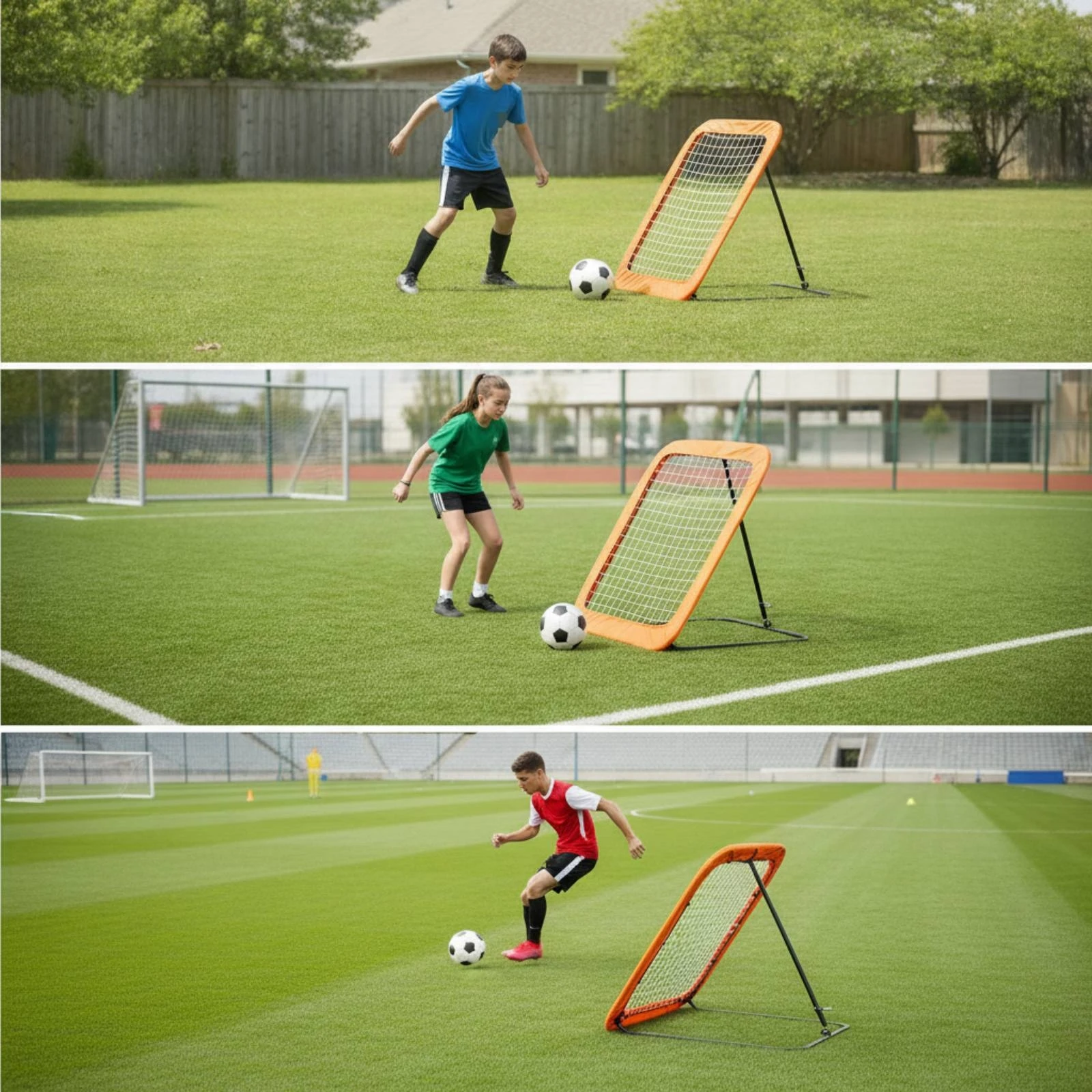 Soccer Rebound Net with Metal Stand Adjustable Soccer Rebounder Rebound Training Net Long-Lasting Training Aid Weatherproof
Soccer Rebound Net with Metal Stand Adjustable Soccer Rebounder Rebound Training Net Long-Lasting Training Aid Weatherproof