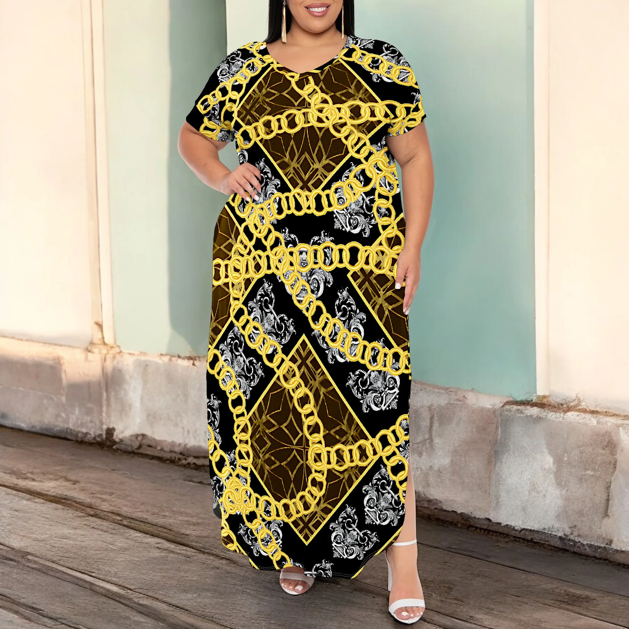Plus Size Womens Fashion Short Sleeveless Loose Sexy Vacation Scoop Neck Dress Print Long Print Casual Maxi Dresses
Plus Size Womens Fashion Short Sleeveless Loose Sexy Vacation Scoop Neck Dress Print Long Print Casual Maxi Dresses