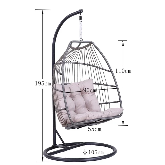 Swing Egg Chair,Hammock Chair Hanging Chair Aluminum Frame and UV Resistant Cushion with Steel Stand Indoor Outdoor Patio
Swing Egg Chair,Hammock Chair Hanging Chair Aluminum Frame and UV Resistant Cushion with Steel Stand Indoor Outdoor Patio
