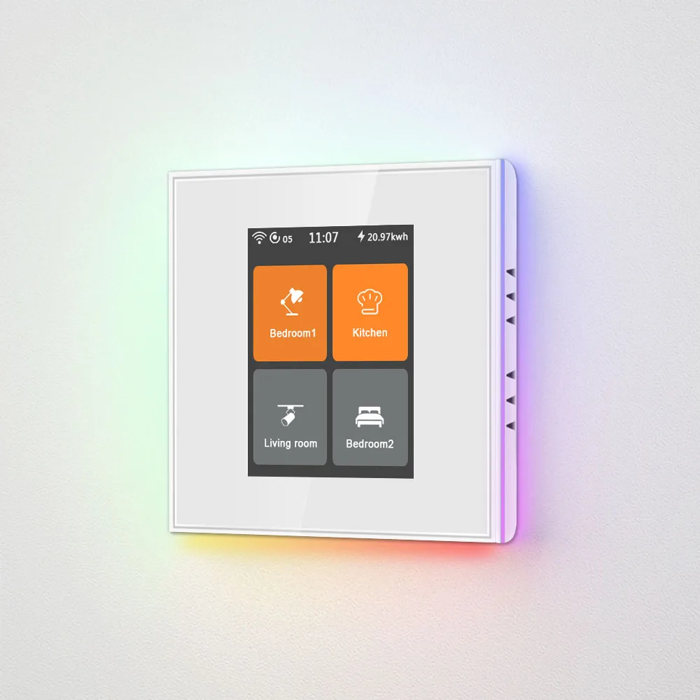 L8 LCD Touch Panel Smart Switch 4 Gang Light WiFi Mesh Zigbee Support Voice Control GOOGLE Alexa Siri Tuya WiFi Zigbee
L8 LCD Touch Panel Smart Switch 4 Gang Light WiFi Mesh Zigbee Support Voice Control GOOGLE Alexa Siri Tuya WiFi Zigbee