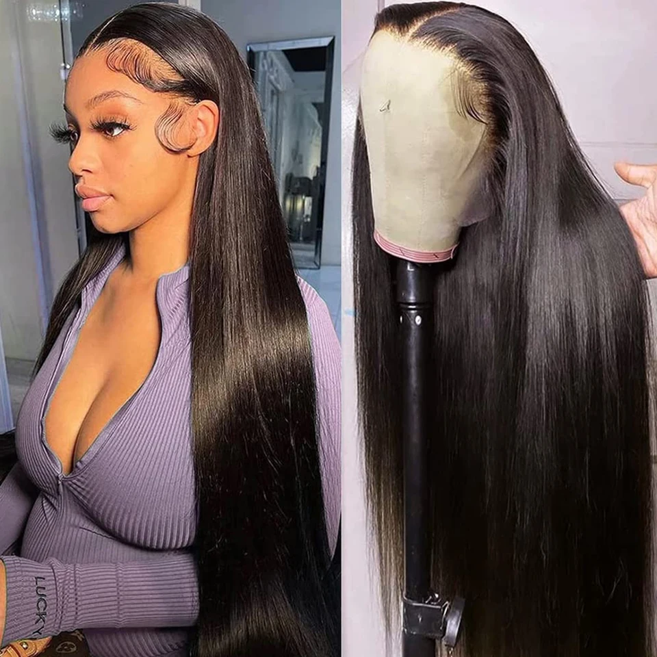 30 40 Long Inch 13x4 HD Lace Front Wig Brazilian Straight Human Hair Wig For Women 200 Density 13x6 Transparent Lace Frontal Wig
30 40 Long Inch 13x4 HD Lace Front Wig Brazilian Straight Human Hair Wig For Women 200 Density 13x6 Transparent Lace Frontal Wig