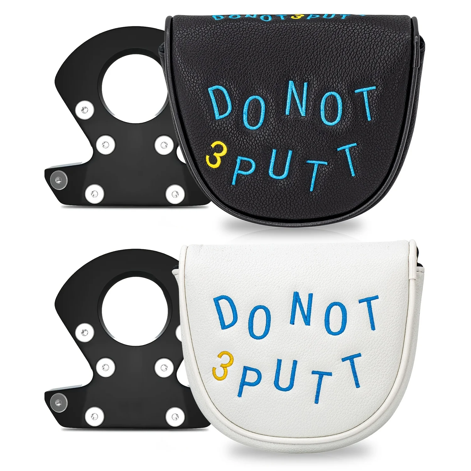 1pc Don't Put Style Club Head Cover, Golf Putter Club Head Cover, Half Circle Putter Head Cover, Club Head Cover - PU
1pc Don't Put Style Club Head Cover, Golf Putter Club Head Cover, Half Circle Putter Head Cover, Club Head Cover - PU