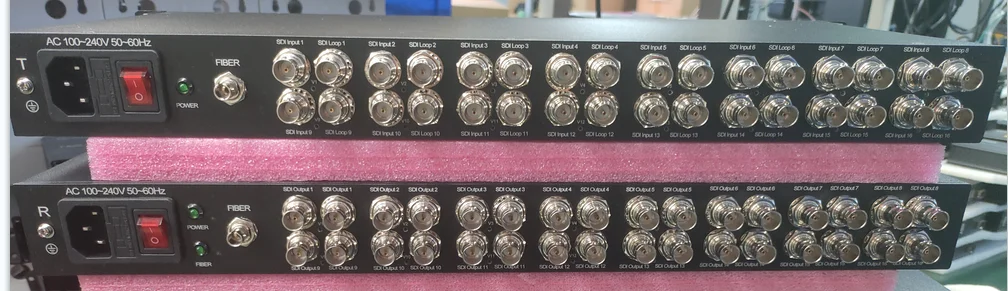 16 channels 12g sdi video signal fiber optic converter Extender Pathological code support transmitter receiver
16 channels 12g sdi video signal fiber optic converter Extender Pathological code support transmitter receiver
