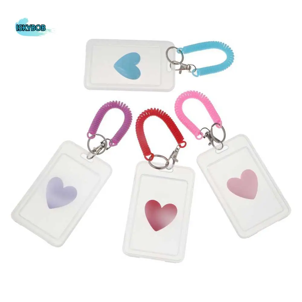 Love Heart Transparent Card Hold Elastic Strap with Keychain Key Ring Ornaments Plastic Korean Style Access Card Protective Case
Love Heart Transparent Card Hold Elastic Strap with Keychain Key Ring Ornaments Plastic Korean Style Access Card Protective Case
