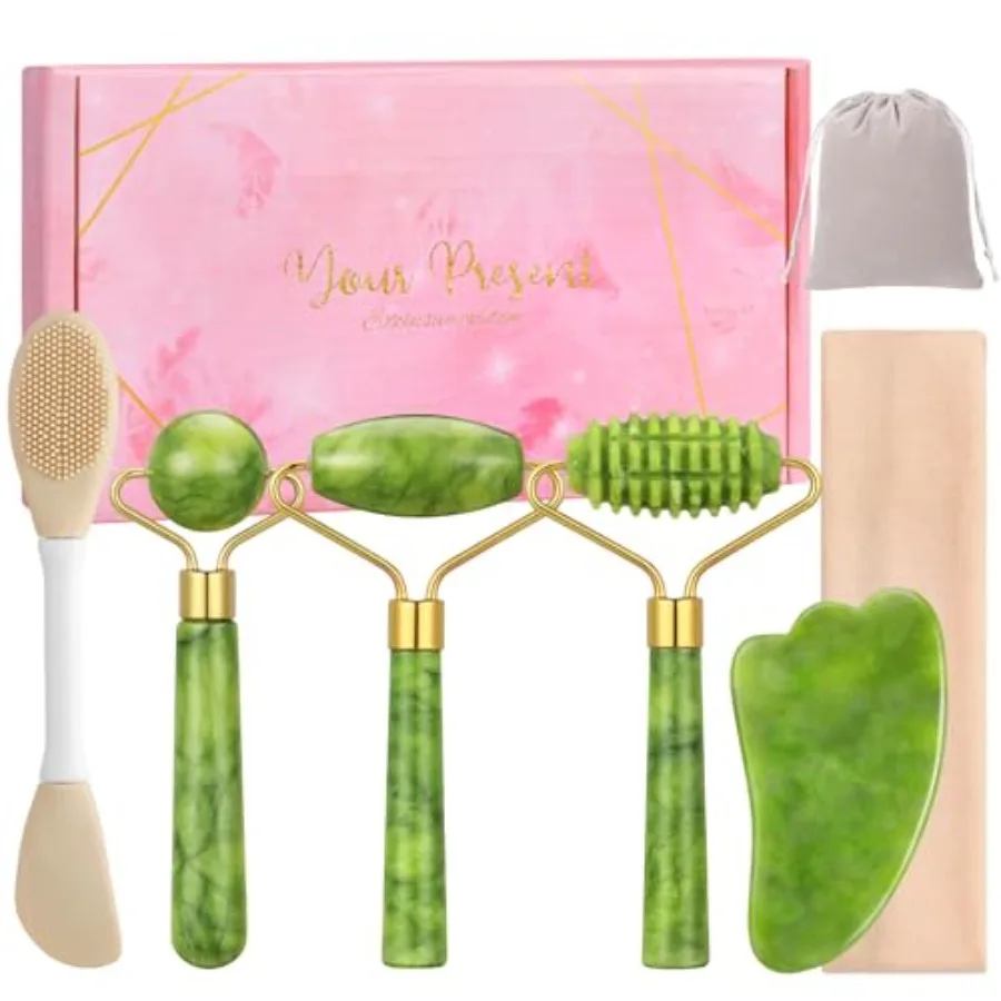 6Pcs Jade Roller Face, Gua Sa Facial Tools Women Face Roller Masr Tool Skincare, Makeup
6Pcs Jade Roller Face, Gua Sa Facial Tools Women Face Roller Masr Tool Skincare, Makeup