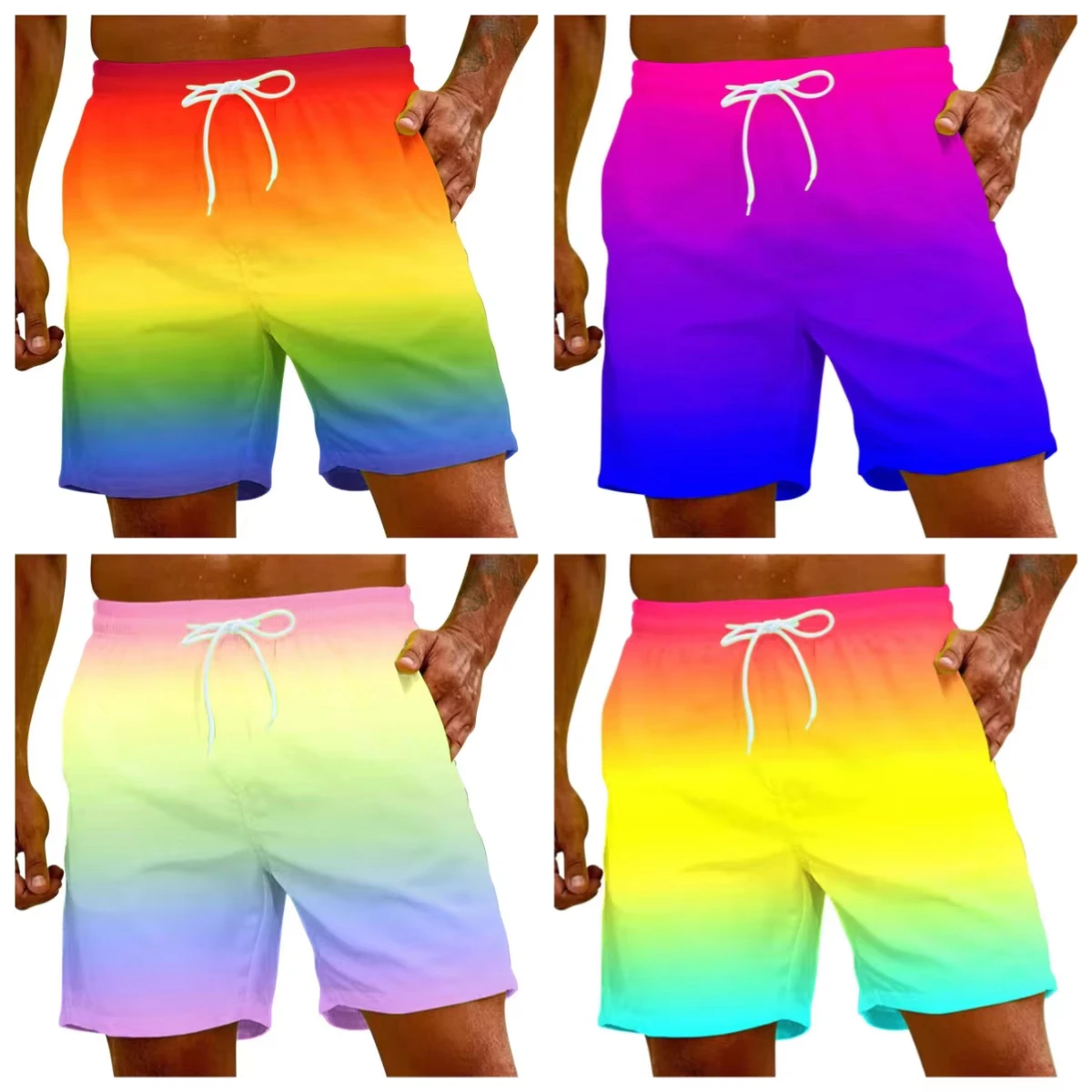Men's Sweat-Wicking & Highly Breathable Beach Shorts, Perfect for Rainbow Color Men's Swim Trunks, Best-Selling
Men's Sweat-Wicking & Highly Breathable Beach Shorts, Perfect for Rainbow Color Men's Swim Trunks, Best-Selling