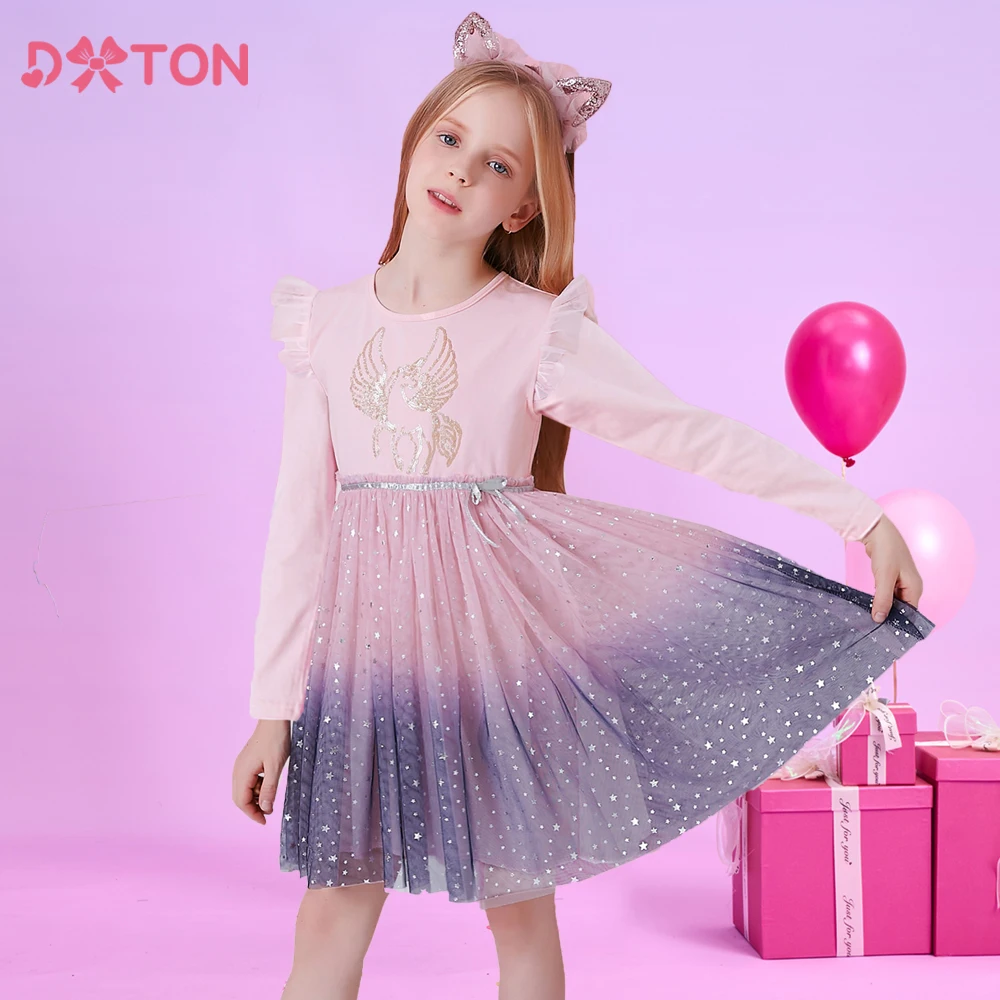 DXTON Children's Dresses Autumn Kids Princess Party Dress Cartoon Toddler Daily Clothing Gradient Mesh Girls Fall Vacation Dress
DXTON Children's Dresses Autumn Kids Princess Party Dress Cartoon Toddler Daily Clothing Gradient Mesh Girls Fall Vacation Dress