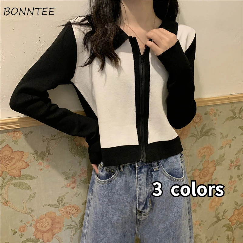 Cardigan Women Autumn Korean Style New Panelled Ins Turn-down Collar Fashion Hot Zipper All-match Cozy BF Knitted Sweater Casual
Cardigan Women Autumn Korean Style New Panelled Ins Turn-down Collar Fashion Hot Zipper All-match Cozy BF Knitted Sweater Casual