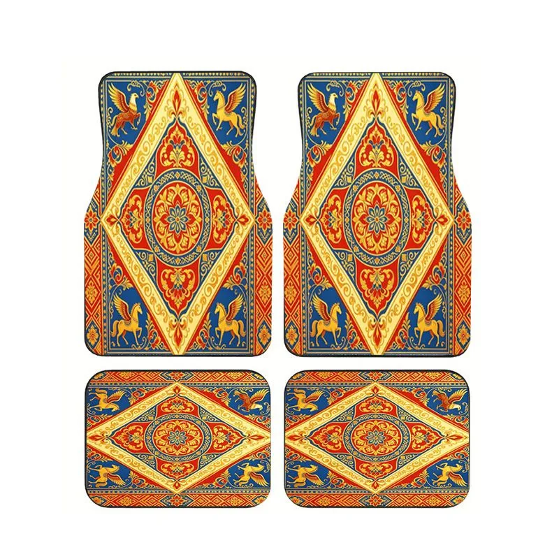 Ornate Pegasus Floral Car Floor Mats 4Pcs Universal Non Slip Royal Ethnic Geometric Print Auto Foot Carpets
Ornate Pegasus Floral Car Floor Mats 4Pcs Universal Non Slip Royal Ethnic Geometric Print Auto Foot Carpets