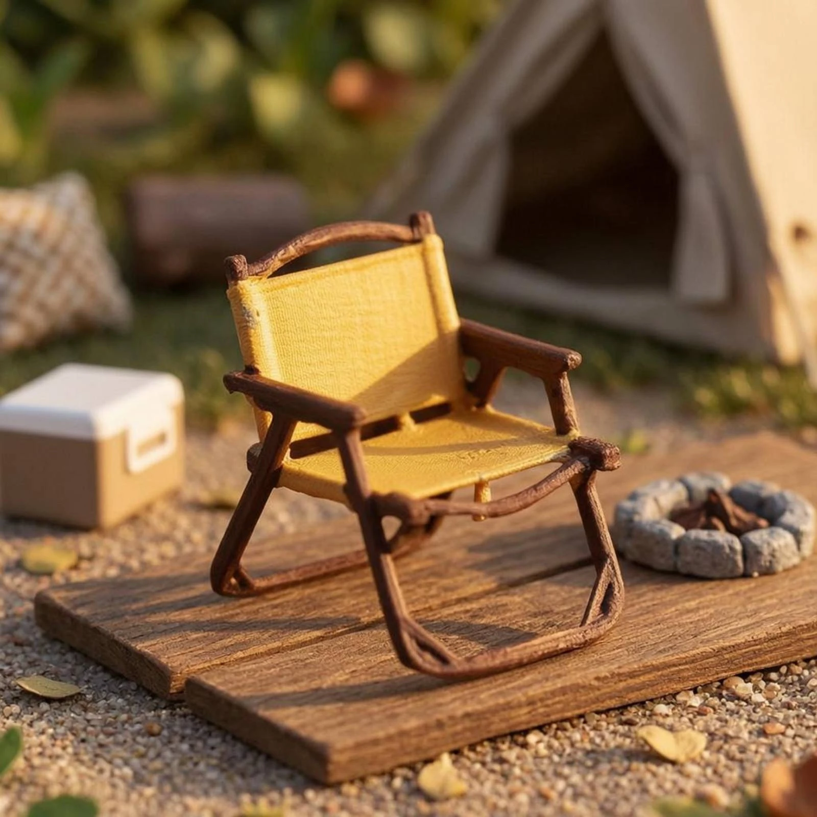 Miniature Camping Chair 1:64 Scale Miniature Folding Chair Folding Seat Model Yellow Miniature Scene Decor Brown Frame
Miniature Camping Chair 1:64 Scale Miniature Folding Chair Folding Seat Model Yellow Miniature Scene Decor Brown Frame