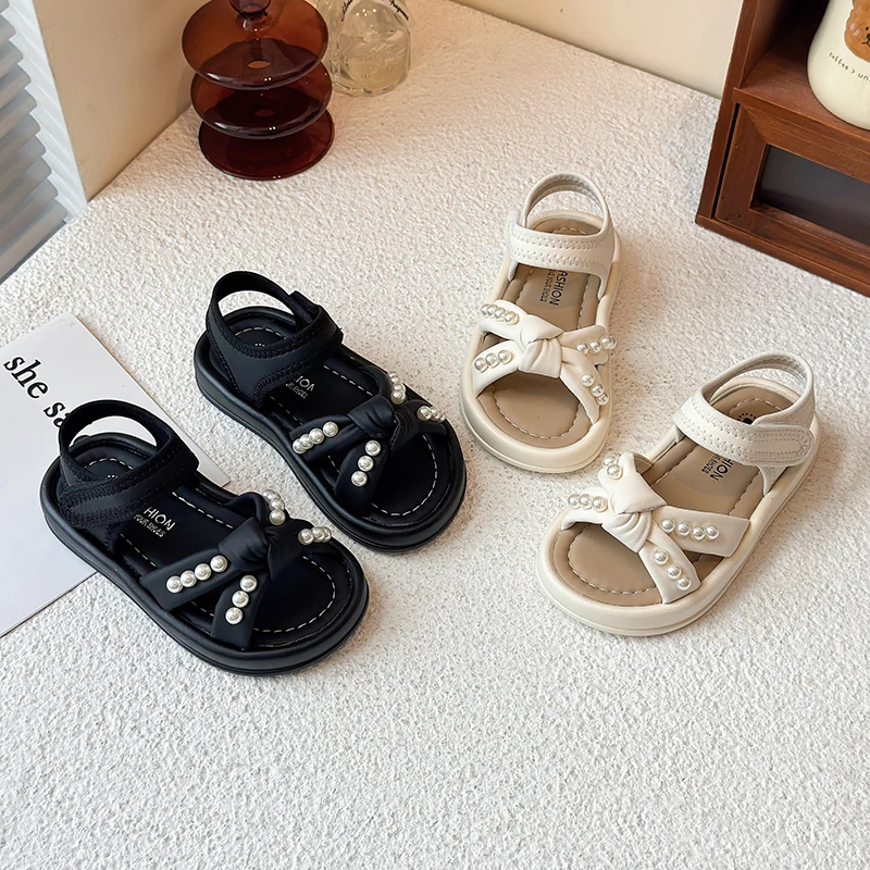Kids Sandals for Girls 2025 Summer Pretty Princess Causal Wedding Party Shoes Fashion Pearl Cross-tied Children Beach Sandals
Kids Sandals for Girls 2025 Summer Pretty Princess Causal Wedding Party Shoes Fashion Pearl Cross-tied Children Beach Sandals