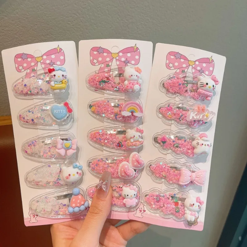 5pcs Sanrio Hello Kitty Sequin BB Hair Clips Transparent Flowing Sand Bangs Hair Gripes Girl Cute Cartoon Kid Headwear Accessory
5pcs Sanrio Hello Kitty Sequin BB Hair Clips Transparent Flowing Sand Bangs Hair Gripes Girl Cute Cartoon Kid Headwear Accessory