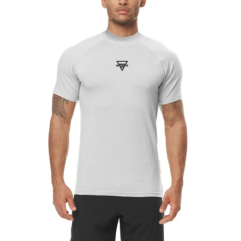 Men Fashion Short Sleeve Print Slim Fit Shirt Gym Bodybuilding Running Sport T-Shirt Men Workout Training Fitness Quick Dry Tops
Men Fashion Short Sleeve Print Slim Fit Shirt Gym Bodybuilding Running Sport T-Shirt Men Workout Training Fitness Quick Dry Tops