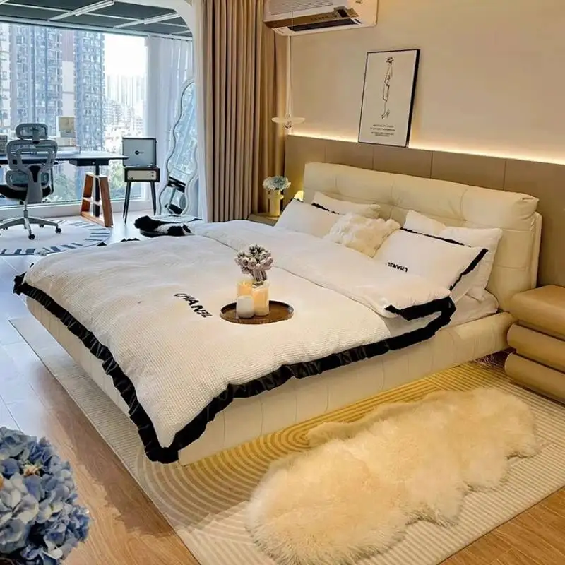 White European Double Bed Wooden Stand Design Headboards Bedroom Double Bed King Size Floating Led Meuble De Chambre Furniture
White European Double Bed Wooden Stand Design Headboards Bedroom Double Bed King Size Floating Led Meuble De Chambre Furniture