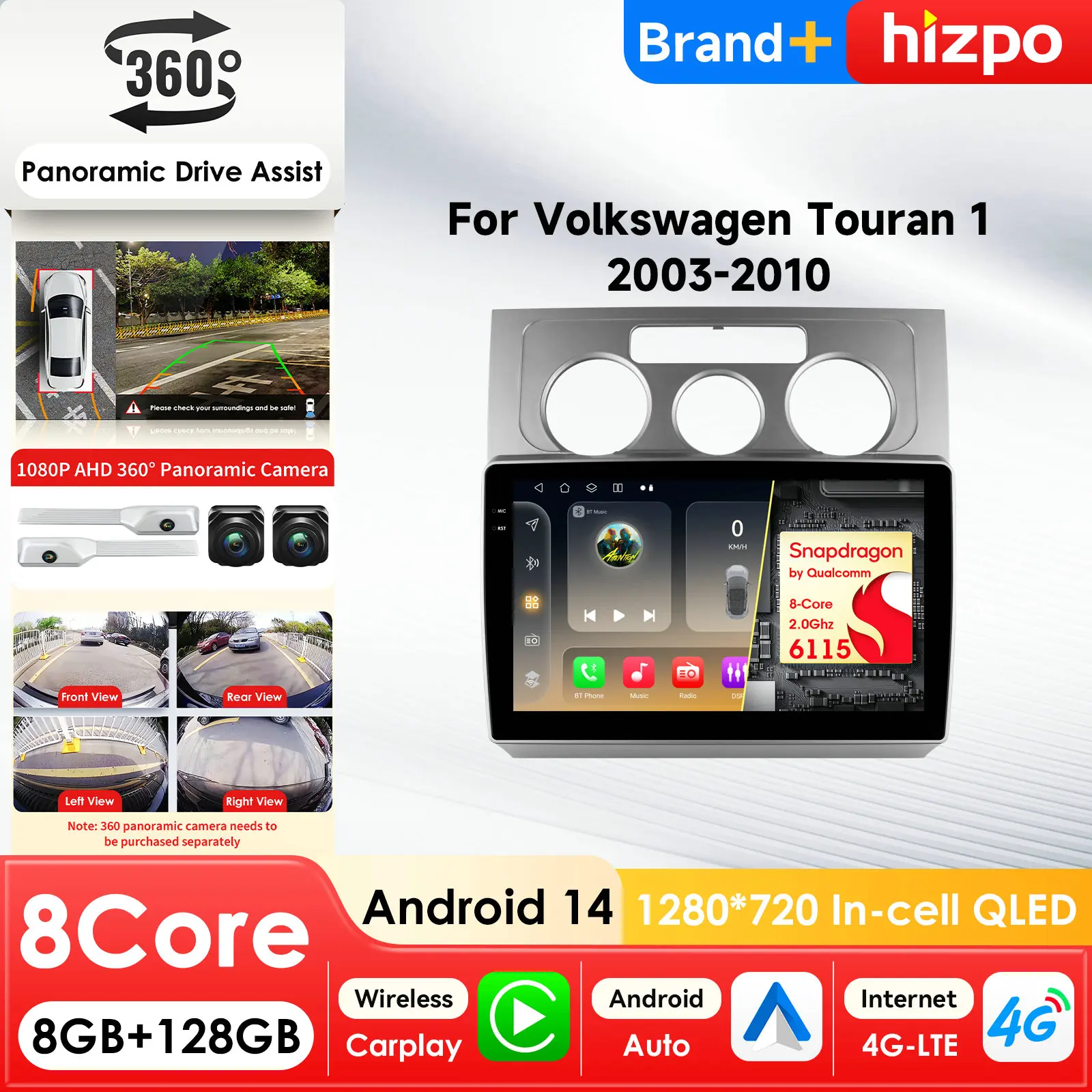 Автомобильный мультимедийный плеер Hizpo Stereo AI Intelligent Screen Android для Volkswagen Touran 1 2003-2010 Sportswagon с GPS, Carplay и 4G
Автомобильный мультимедийный плеер Hizpo Stereo AI Intelligent Screen Android для Volkswagen Touran 1 2003-2010 Sportswagon с GPS, Carplay и 4G