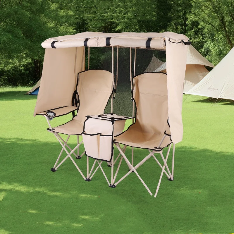 Portable Double Folding Beach Chair With Sunshade For Outdoor Camping Fishing Leisure Activities
Portable Double Folding Beach Chair With Sunshade For Outdoor Camping Fishing Leisure Activities