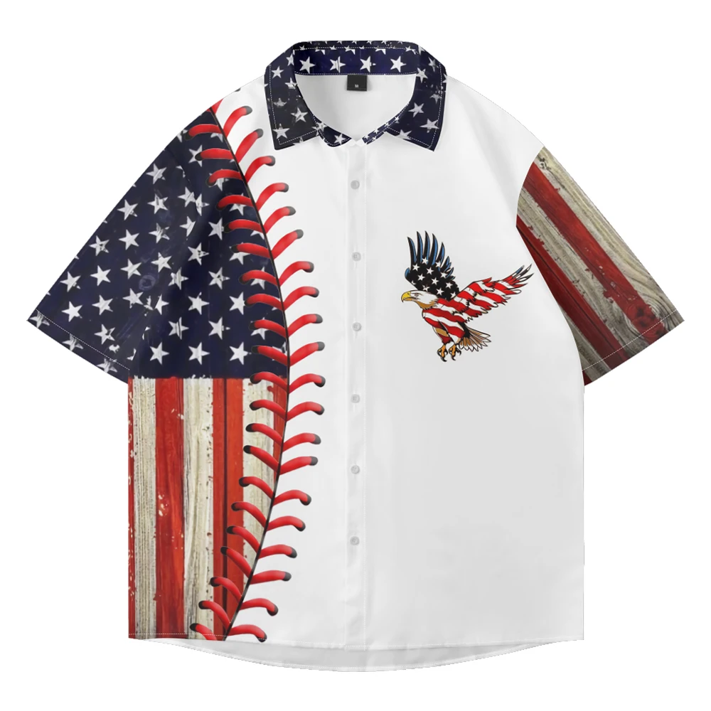Summer casual oversized short sleeved, flag print, loose and fashionable dark beach trend Hawaii vacation single breasted shirt
Summer casual oversized short sleeved, flag print, loose and fashionable dark beach trend Hawaii vacation single breasted shirt