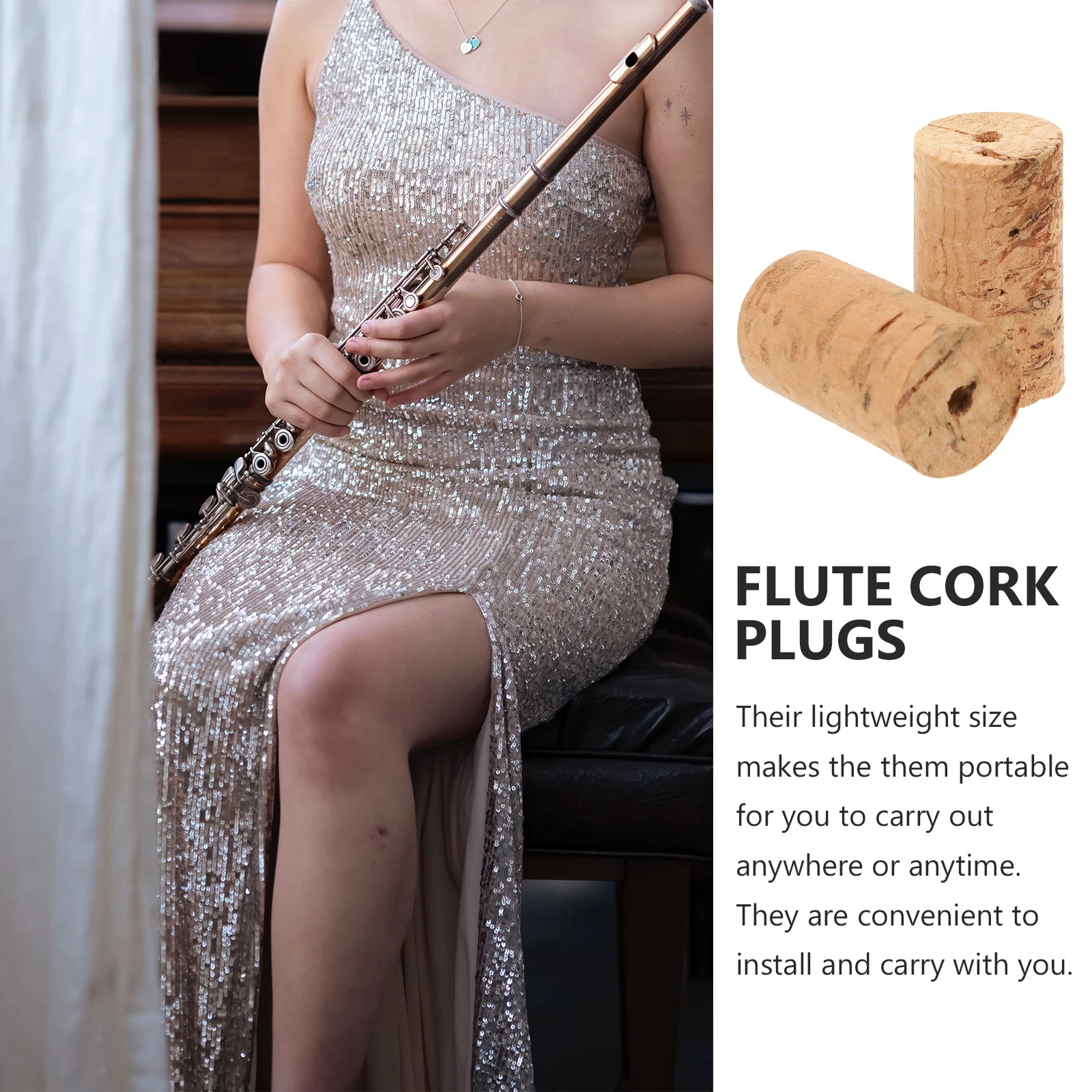 2Pcs Flute Cork Plugs Khaki Tone High-Density Material Long Service Life Essential Flute Accessories for Repair and Maintenance
2Pcs Flute Cork Plugs Khaki Tone High-Density Material Long Service Life Essential Flute Accessories for Repair and Maintenance