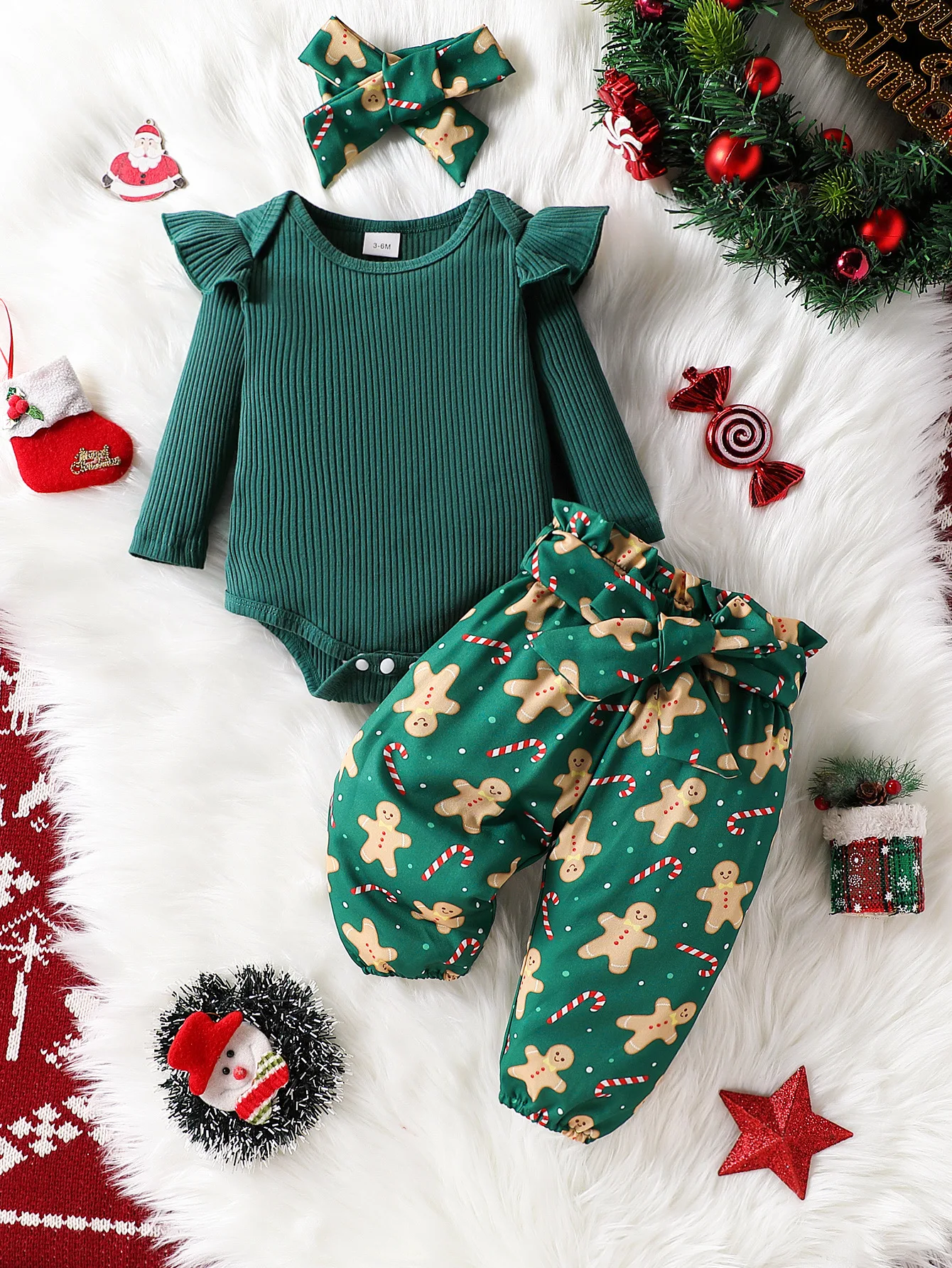 Christmas Costumes for Baby Sets Boys Girls Jumpsuit Set Long Sleeves Knitting Gingerbread Man Print Kids Suit Festival Clothes
Christmas Costumes for Baby Sets Boys Girls Jumpsuit Set Long Sleeves Knitting Gingerbread Man Print Kids Suit Festival Clothes