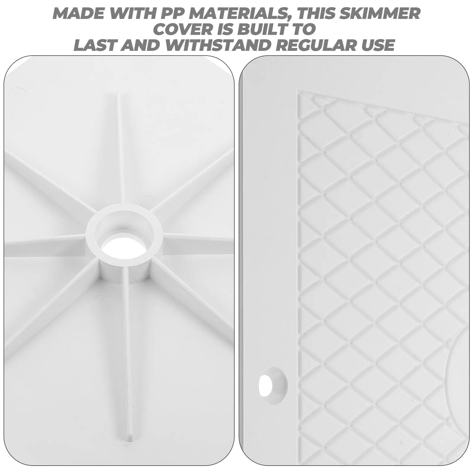 Сменная крышка для скиммера бассейна для квадратных систем скиммеров: эффективный заградитель мусора, функция безопасности, универсальное применение для большинства моделей
Сменная крышка для скиммера бассейна для квадратных систем скиммеров: эффективный заградитель мусора, функция безопасности, универсальное применение для большинства моделей