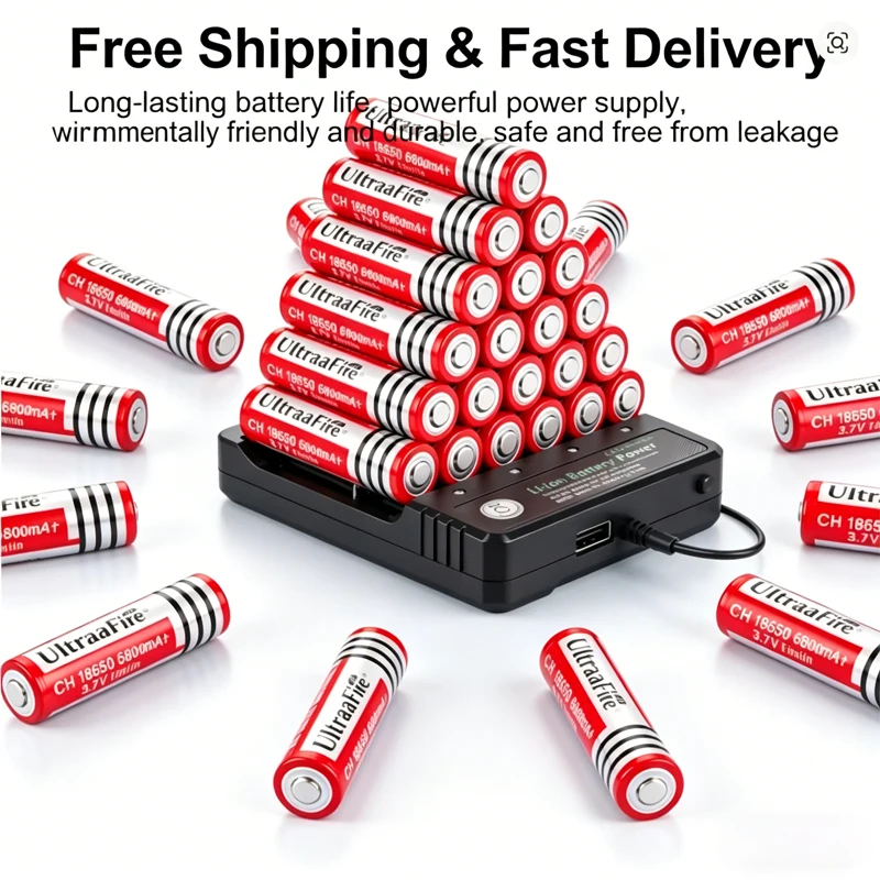 100% New Original 3.7v BRC18650 6800mAh High Capacity Rechargeable Battery. 18650 for Flashlight Batteries and Power Tools
100% New Original 3.7v BRC18650 6800mAh High Capacity Rechargeable Battery. 18650 for Flashlight Batteries and Power Tools