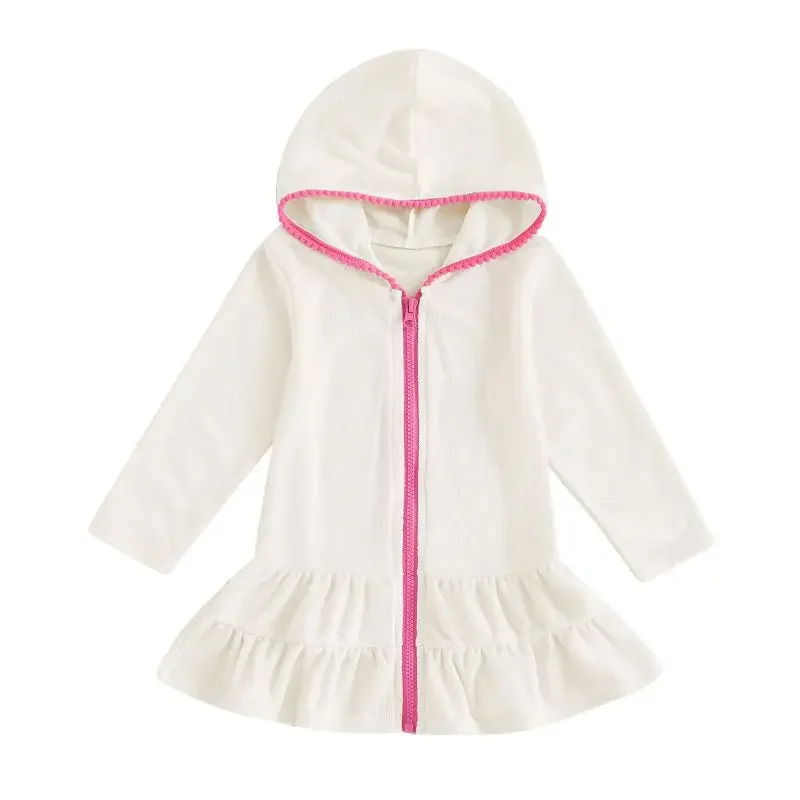 Kids Girls Beach Coverups Children Zip Up Towel Terry Swimsuit Wraps Hooded Bathrobe Sun Protection Long Sleeved Beachwear
Kids Girls Beach Coverups Children Zip Up Towel Terry Swimsuit Wraps Hooded Bathrobe Sun Protection Long Sleeved Beachwear