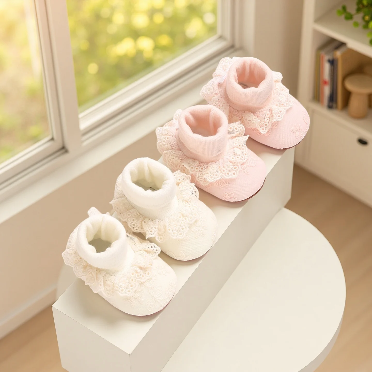 Newborn Baby Lace And Lace Anti Slip Floor Shoes Princess Shoes Super Cute And 100 Day Soft Sole For Female Babies
Newborn Baby Lace And Lace Anti Slip Floor Shoes Princess Shoes Super Cute And 100 Day Soft Sole For Female Babies