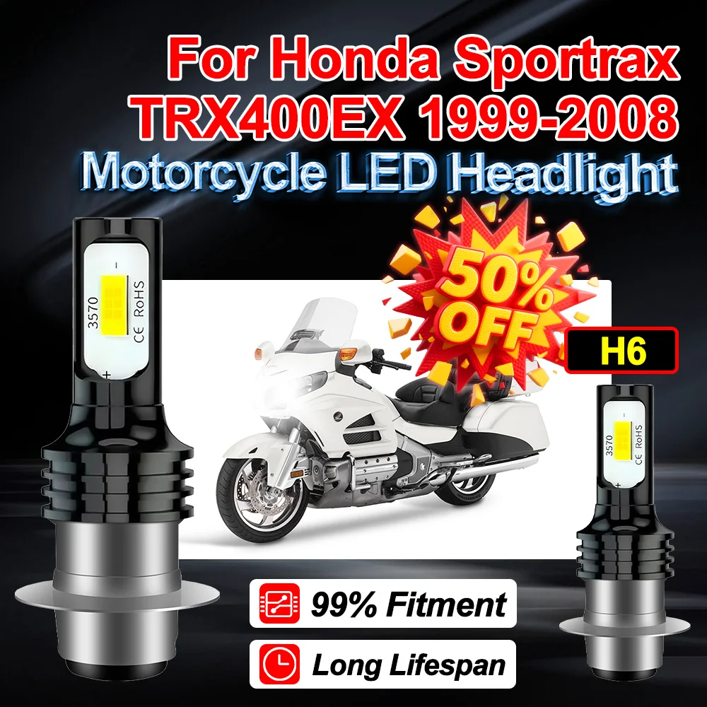 1X 2X H6 For Honda Sportrax TRX400EX 1999 2000 2001 2002 2003 2004 2005 2006 2007 2008 Motorcycle LED Headlight Ampoule 150W
1X 2X H6 For Honda Sportrax TRX400EX 1999 2000 2001 2002 2003 2004 2005 2006 2007 2008 Motorcycle LED Headlight Ampoule 150W