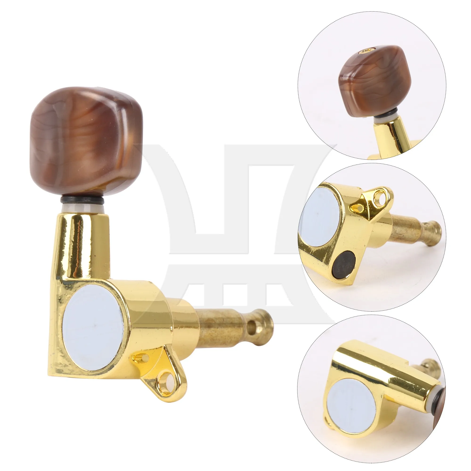 Yibuy 1pc Guitar Fully Enclosed Large Square Brown Handle Accurate String Right Hand Golden Suitable for Electric Guitars
Yibuy 1pc Guitar Fully Enclosed Large Square Brown Handle Accurate String Right Hand Golden Suitable for Electric Guitars