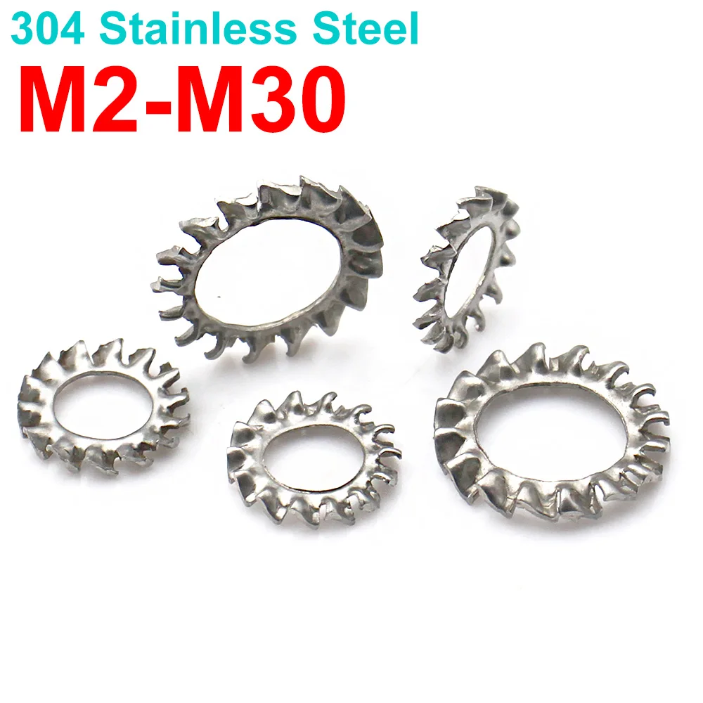 304 Stainless Steel External Tooth Lock Washers Serrated Anti Loosening Locking Washer M2 M3 M4 M5 M6 M8 M10 M12 M16 M20 M30
304 Stainless Steel External Tooth Lock Washers Serrated Anti Loosening Locking Washer M2 M3 M4 M5 M6 M8 M10 M12 M16 M20 M30
