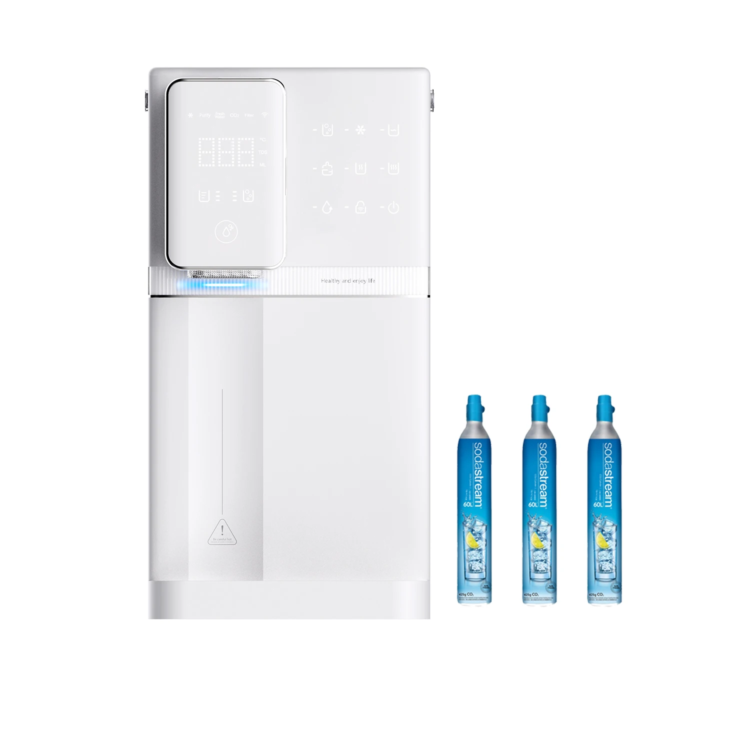 CO2 Soda Water Maker with Powerful Compressor Water Cooling System, Use R600A Environmental Refrigerating Fluid
CO2 Soda Water Maker with Powerful Compressor Water Cooling System, Use R600A Environmental Refrigerating Fluid