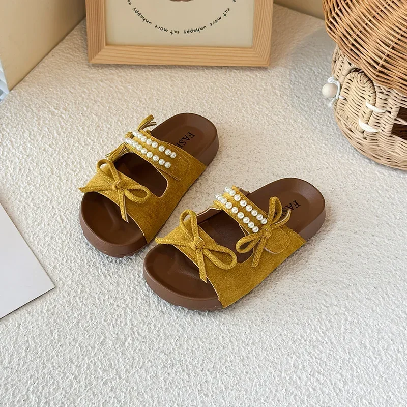 Girls Slippers Open Toes Soft Sole 2025 Summer Kids Beach Shoes Outdoors Korean Style Children Princess Shoes Sweet Bows Beading
Girls Slippers Open Toes Soft Sole 2025 Summer Kids Beach Shoes Outdoors Korean Style Children Princess Shoes Sweet Bows Beading