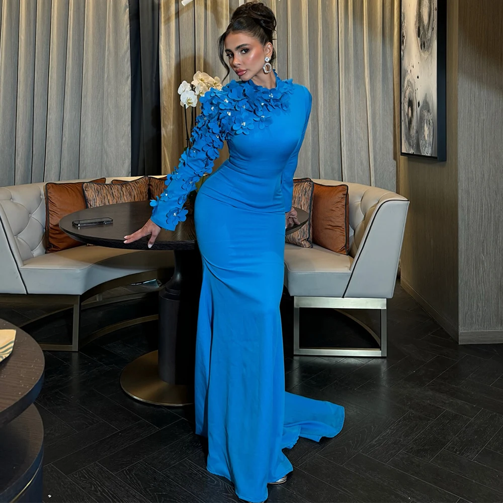 Dresses 2026 Woman Mermaid Blue Jersey Evening Dress Customized O-Neck Long Sleeves Homecoming Dress Flowers Celebrity Gowns
Dresses 2026 Woman Mermaid Blue Jersey Evening Dress Customized O-Neck Long Sleeves Homecoming Dress Flowers Celebrity Gowns
