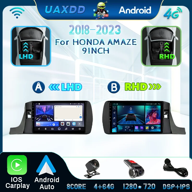 Android For HONDA AMAZE 2018-2023 Car Interior stereo radio 2Din multimedia player GPS navigation CD All In One Camera 9inch Kit
Android For HONDA AMAZE 2018-2023 Car Interior stereo radio 2Din multimedia player GPS navigation CD All In One Camera 9inch Kit