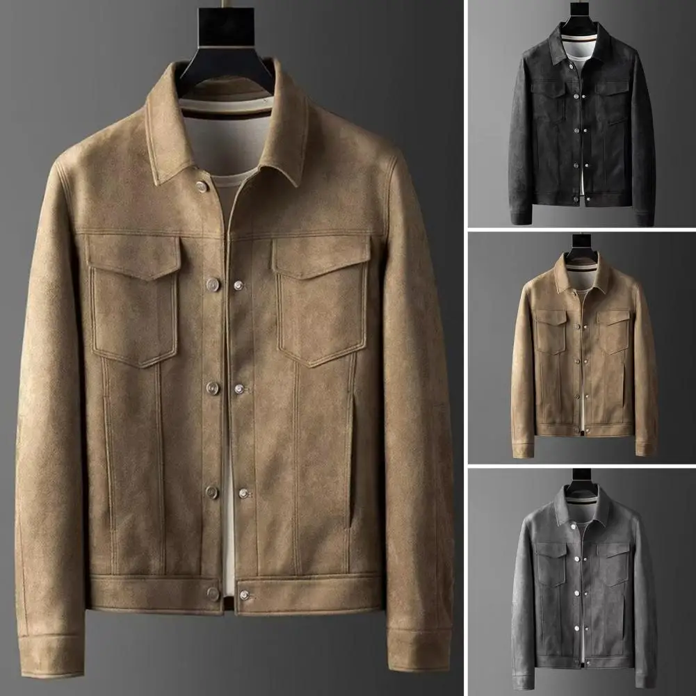 Jacket Coat Versatile Men Outerwear Stylish Men's Lapel Zipper Jacket with Pockets Slim Fit Solid Color Coat for Spring for Men
Jacket Coat Versatile Men Outerwear Stylish Men's Lapel Zipper Jacket with Pockets Slim Fit Solid Color Coat for Spring for Men