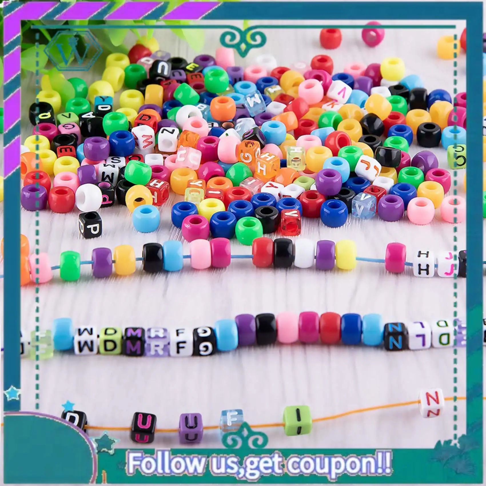 A09P 2000X Bracelet Making Beads ABC Beads Pony Beads Letter Alphabet Beads With 16 Rolls Colorful Elastic Bracelet String
A09P 2000X Bracelet Making Beads ABC Beads Pony Beads Letter Alphabet Beads With 16 Rolls Colorful Elastic Bracelet String