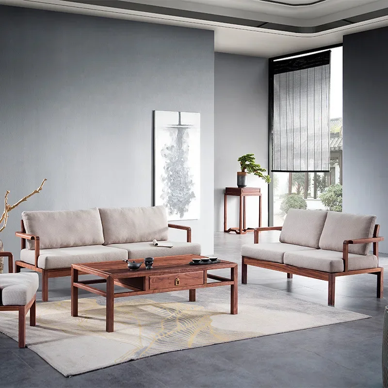 The product can be customized. North American black walnut solid wood sofa small apartment living room furniture
The product can be customized. North American black walnut solid wood sofa small apartment living room furniture