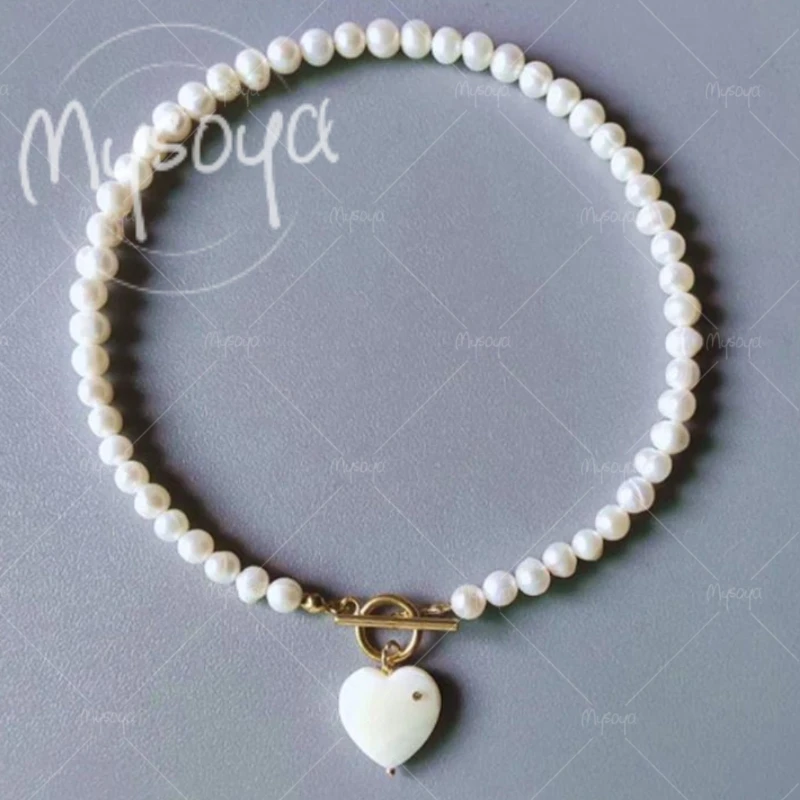 MYSOYA 6-7mm White Freshwater Pearl Love Pendant Necklace, Suitable for Birthday/Wedding/Mother's Day/Father's Day Gift A0877
MYSOYA 6-7mm White Freshwater Pearl Love Pendant Necklace, Suitable for Birthday/Wedding/Mother's Day/Father's Day Gift A0877