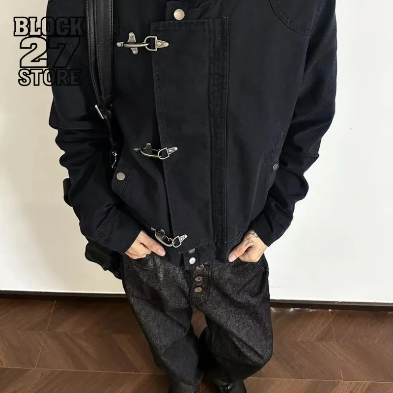 Harajuku Men's Turn Down Collar Jacket American Retro Short Workwear Coat Autumn Streetwear Casual Loose Fit Fashion Outerwear
Harajuku Men's Turn Down Collar Jacket American Retro Short Workwear Coat Autumn Streetwear Casual Loose Fit Fashion Outerwear