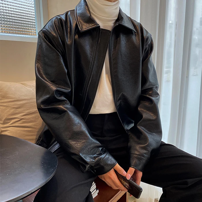 New Men’s PU Leather Jacket Faux Leather Jacket Street Coat Mens Leisure Overcoat Turn-down Collar Long Sleeve Trench Coat B76
New Men’s PU Leather Jacket Faux Leather Jacket Street Coat Mens Leisure Overcoat Turn-down Collar Long Sleeve Trench Coat B76