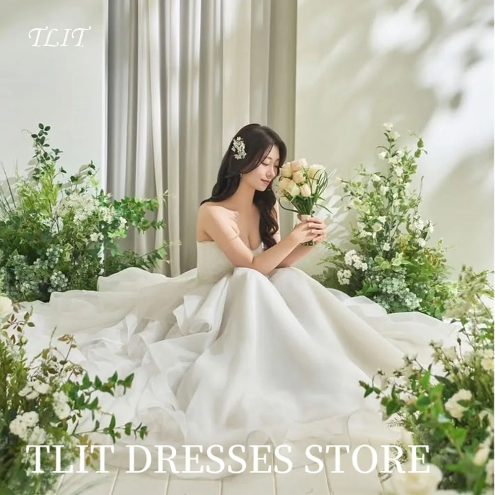 TLIT Elegant White A-Line Wedding Dresses Korea Wedding Dress Photo Shoot Strapless Tiered Bridal Gown Customized Corset Back
TLIT Elegant White A-Line Wedding Dresses Korea Wedding Dress Photo Shoot Strapless Tiered Bridal Gown Customized Corset Back