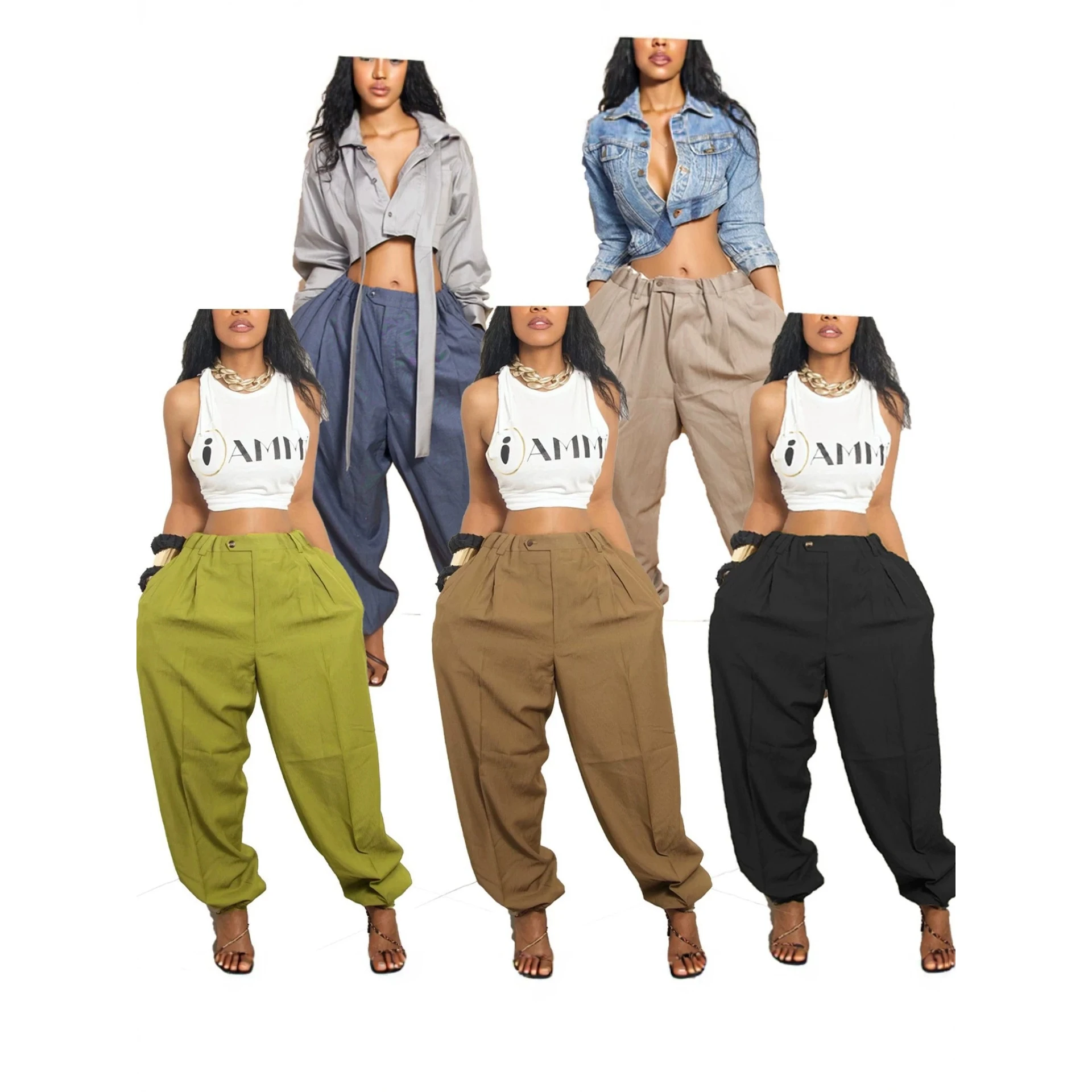 M80614 Women's Fashion Casual Loose Trendy Long Pants Nine Points Pants Cotton Blend mid Waist O2O Exclusive
M80614 Women's Fashion Casual Loose Trendy Long Pants Nine Points Pants Cotton Blend mid Waist O2O Exclusive