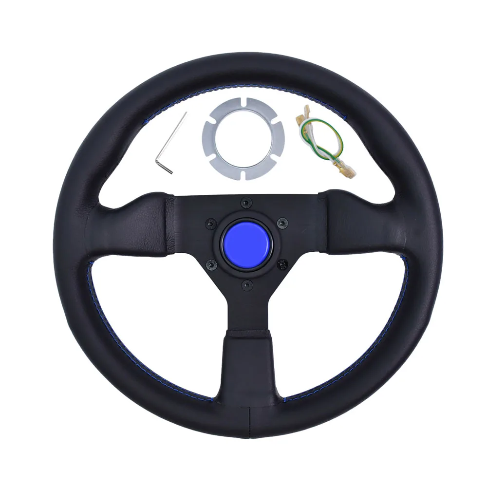M Brand Universal 320MM Sport Steering Wheel Black Leather PCD 70mm Sport Racing Steering Wheel With Multi-Color Horn Button
M Brand Universal 320MM Sport Steering Wheel Black Leather PCD 70mm Sport Racing Steering Wheel With Multi-Color Horn Button