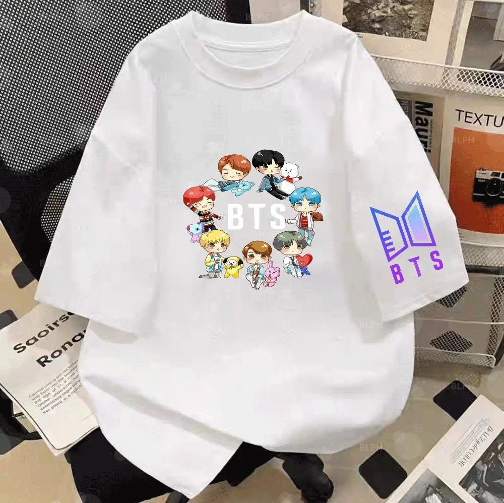 Family Matching BTS Jersey Cartoon Cute Kpop Themed Cotton T-Shirt Casual Soft Comfortable Parent-child Outfit for Daily Wear
Family Matching BTS Jersey Cartoon Cute Kpop Themed Cotton T-Shirt Casual Soft Comfortable Parent-child Outfit for Daily Wear