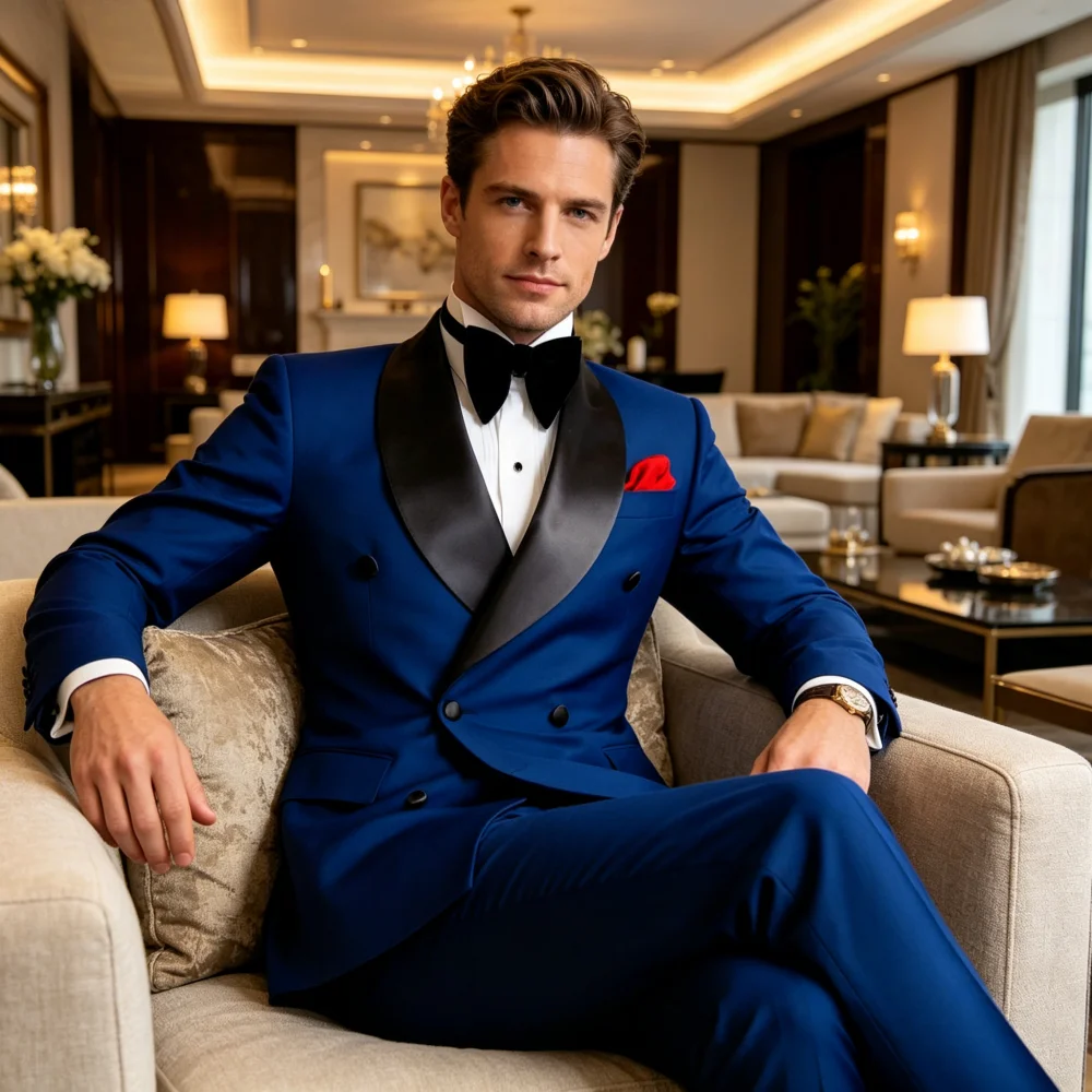 Men Suits 2 Pieces Best Man Groom Wedding Tuxedo Slim Fit Shawl Lapel Double Breasted Jacket Pants Business Tuxedo Men Clothing
Men Suits 2 Pieces Best Man Groom Wedding Tuxedo Slim Fit Shawl Lapel Double Breasted Jacket Pants Business Tuxedo Men Clothing