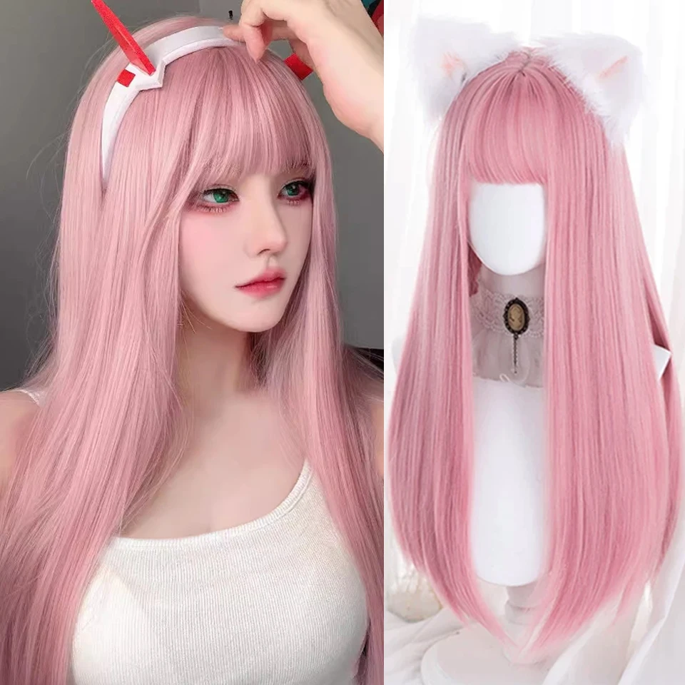 28Inch Pink Synthetic Wigs With Bang Long Natural Straight Hair Wig for Women Daily Cosplay Wig Heat Resistant
28Inch Pink Synthetic Wigs With Bang Long Natural Straight Hair Wig for Women Daily Cosplay Wig Heat Resistant