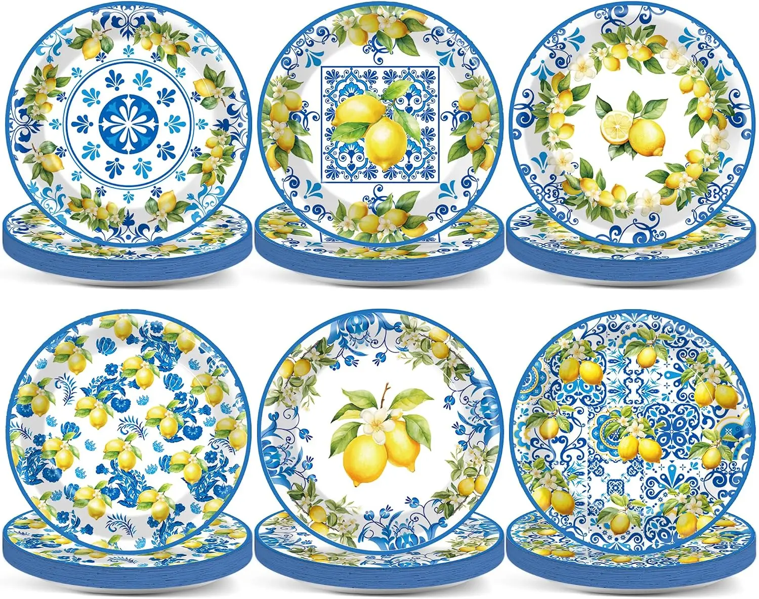 60Pcs Lemon Party Paper Plates 7In Blue Tiles Yellow Fruit Dessert Plates Disposable Tableware Set for Baby Shower Birthday Summer Mediterranean Party Supplies
60Pcs Lemon Party Paper Plates 7In Blue Tiles Yellow Fruit Dessert Plates Disposable Tableware Set for Baby Shower Birthday Summer Mediterranean Party Supplies