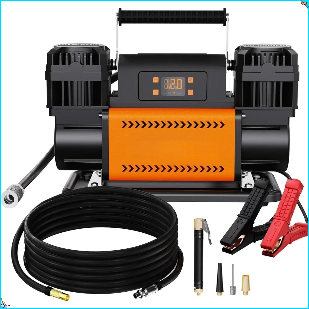 Dual Cylinder Air Compressor - 150PSI, 12.35CFM, w/LCD Control Panel for Overland, Air Pump Inflator
Dual Cylinder Air Compressor - 150PSI, 12.35CFM, w/LCD Control Panel for Overland, Air Pump Inflator