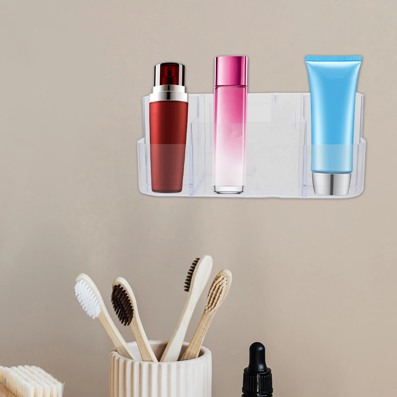 Wall Hanging Storage Box Multi-grid Makeup Organizer Bathroom Accessories Punch Free Easy Install Premium Plastic
Wall Hanging Storage Box Multi-grid Makeup Organizer Bathroom Accessories Punch Free Easy Install Premium Plastic