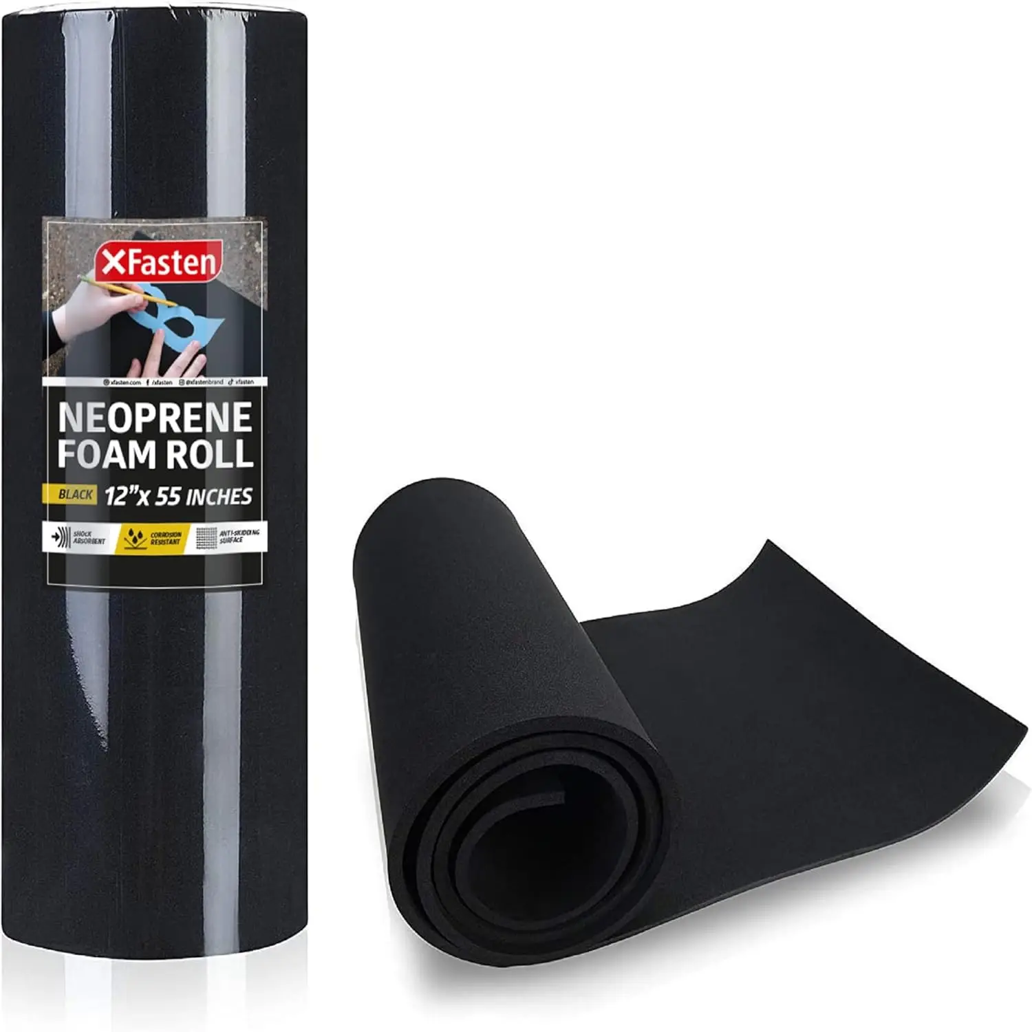 Neoprene Sponge Foam Rubber Sheet Roll, 1/4-Inch Thick, 12x55 Inches, Waterproof Padding for Sealing, Gasket, Cosplay, and Tool
Neoprene Sponge Foam Rubber Sheet Roll, 1/4-Inch Thick, 12x55 Inches, Waterproof Padding for Sealing, Gasket, Cosplay, and Tool
